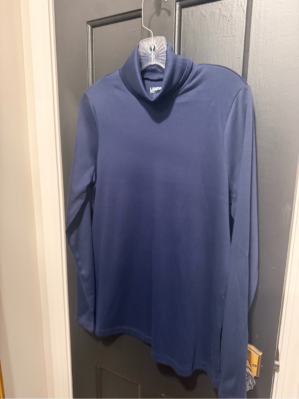 Lands' End Navy Blue Women's Long-Sleeve Turtleneck